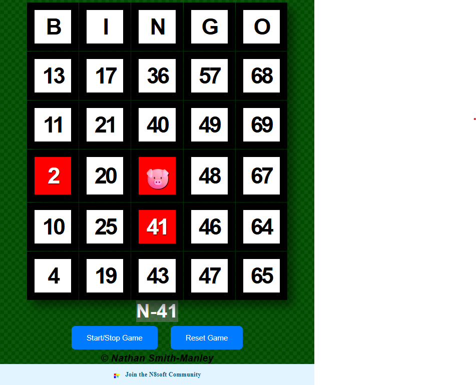 Bacon Bingo
