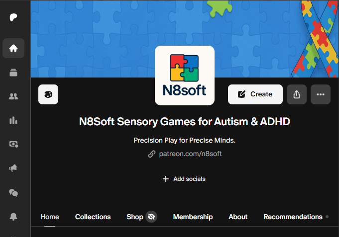 Fuel Sensory-Friendly Gaming: Pledge $5 Monthly on Patreon